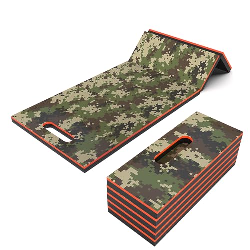 Foldable EVA Utility Mat with Handle, Heavy Duty Mechanic Mat for Kneeling, Workouts, Garages, Gardening, Camping, Picnics, Outdoor Adventures and Home Gyms, Mechanic Kneeling Pad Mechanics Mat-Camouflage - color: camouflage