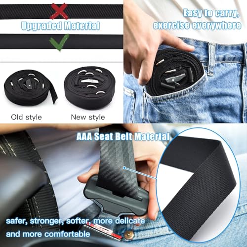 Door Anchor Strap for Resistance Bands Exercises, Multi Point Anchor Gym Attachment for Home Fitness, Portable Door Band Resistance Workout Equipment, Easy to Install, Punch-Free, Nail-Free
