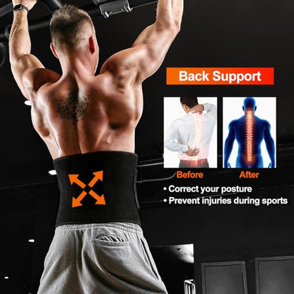 Waist Trimmer Belt for Men & Women Waist Trainer Sweat Band for Stomach Weight Loss Workouts