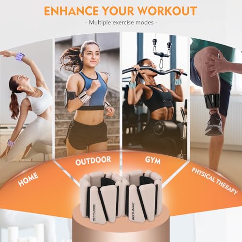 Ankle Weights Set of 2 (1 lb/2 lb/3 lb Each) Adjustable Wrist Weights for Women Men Wearable Arm Leg Weight for Pilates, Running, Walking, Workout, Yoga