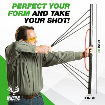 Resistance Trainer - Adjustable Archery Training Tool with 10"- 32" Draw Length & 1-100 lb Draw Weight - Enhance Strength, Stamina & Technique for Bow Enthusiasts