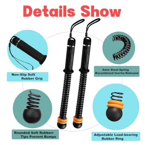 Adjustable Ropeless Battle Ropes, Portable Cordless Workout Rope for Home Gym — HIIT, Strength & Low-Impact Cardio, Variable Resistance, Quiet Training for Men & Women, Include Storage Bag