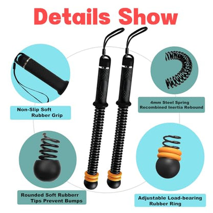 Adjustable Ropeless Battle Ropes, Portable Cordless Workout Rope for Home Gym — HIIT, Strength & Low-Impact Cardio, Variable Resistance, Quiet Training for Men & Women, Include Storage Bag