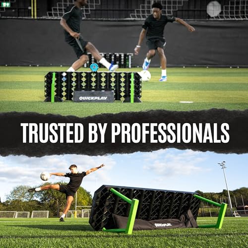 QuickPlay Replay Station 4-in-1 Soccer Rebounder Board - Portable Rebound Board for Backyard - Dual Surface, Dual Angle Soccer Passing Board for Passing & Reaction Skills - Soccer Training Equipment - style: Replay Station XL