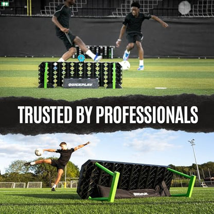 QuickPlay Replay Station 4-in-1 Soccer Rebounder Board - Portable Rebound Board for Backyard - Dual Surface, Dual Angle Soccer Passing Board for Passing & Reaction Skills - Soccer Training Equipment - style: Replay Station XL