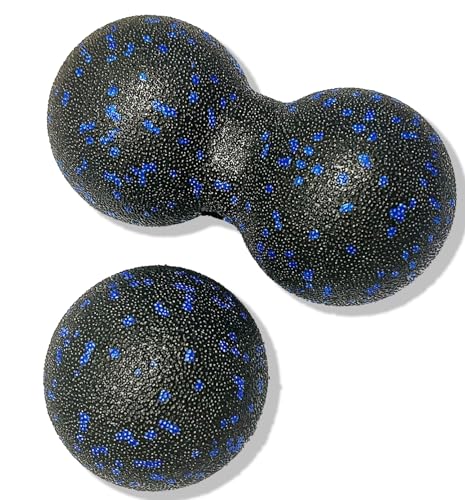 Peanut Massage Ball - Double Lacrosse Massage Ball & Mobility Ball for Physical Therapy - Deep Tissue Massage Tool for Myofascial Release, Muscle Relaxer, Acupoint Massage