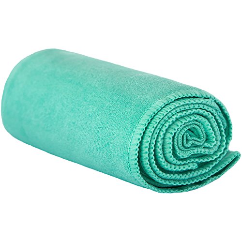 GoSweat Non-Slip Hot Yoga Towel with Super-Absorbent Soft Suede Microfiber in Many Colors, for Bikram Pilates and Yoga Mats.