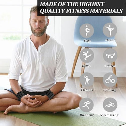 Adjustable Ankle Weights for Women & Wrist Weights Set of 2 (1LB Each) - Durable Weight for Men, Perfect for Home Fitness, Gym Workout, Yoga & Walking - Ideal for Daily Strength Training