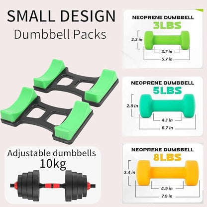 OUKENS Dumbbell Bracket Mat, 1 Pair 7.6x3.9 inches Holds up to 60kg ABS Dumbbell Storage Frame Stand Holder, Prevents Rolling & Scratches, Floor Protection Mat for Home Gym