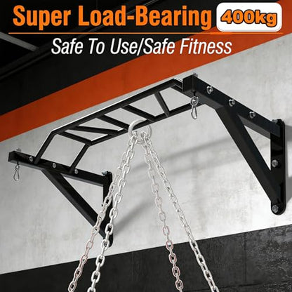 Heavy Duty Wall Mounted Pull Up Bar – Multi-Grip Pull Up Bar Ceiling Mount/Ceiling Mount Pullup bar/Chin Up Bar for Home Gym Workout Standards