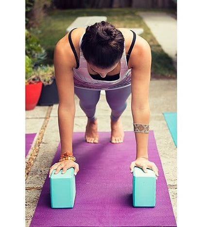 Everyday Yoga Premium Foam Block - Non-Slip High-Density Yoga Block for Balance, Stability & Stretching, EVA Foam Support, Multi Colors (Single Block)