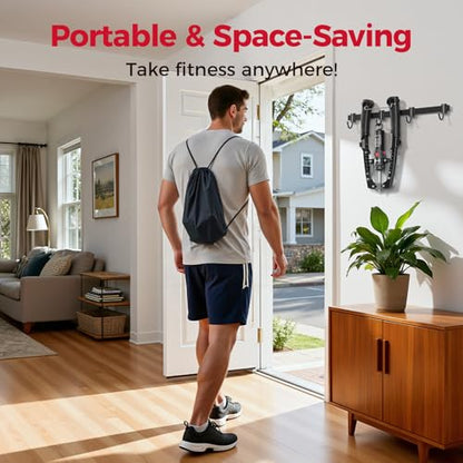 FLYBIRD Twister Arm Trainer, Hydraulic Power Core Twister Chest Workout Equipment, Adjustable 22-440LBS Chest Trainer for Men, 3 in 1 Chest and Arm Exerciser with Ab Roller Wheel, Include Backpack&Pad