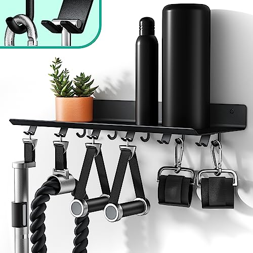1-Tier Floating Shelf Compatible with Tonal Accessories, Home Gym Storage Shelf, Gym Rack Wall Mount Organizer, Workout Metal Holder, T-Bracket Lock Adapters Hanger, US Patent Holding - style: 1 Tier