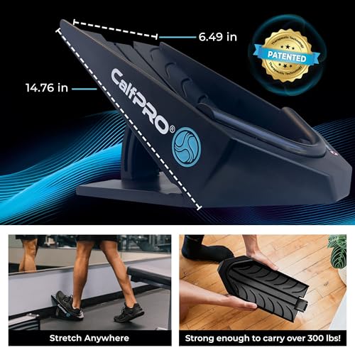 Slant Board for Calf Stretching - Deep Calf Stretcher for Plantar Fasciitis & Achilles Tendonitis, Feet Mobility & Heel Pain Relief, Incline Wedge for Strained Ankle - Foot Rocker Replacement