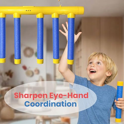 Reflex Drop Sticks, Reflex Challenge Game for Kids, Hand Eye Coordination Training Equipment Toy for Adults - Reaction Time Training with Upgrade Remote Control, 3 Adjustable Speeds