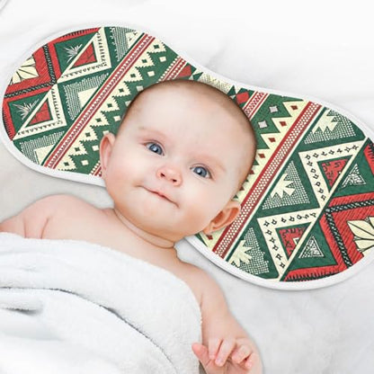 Mexican Ethnic Stripes Muslin Burp Cloths 1 Pack - Extra Large 22"x11", 4-Layer Soft Absorbent Cotton, Waterproof Backing, Baby Drool Rags for Newborn