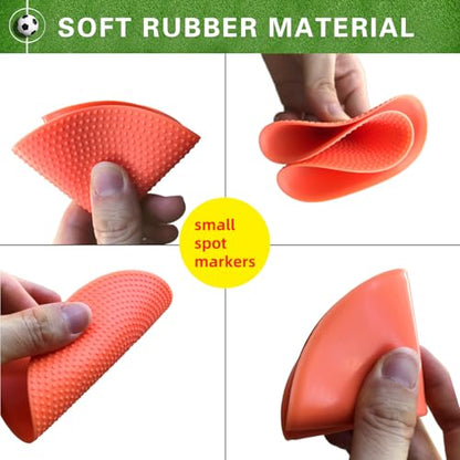 Poly Spot Markers 4inch/9 inch Non-Slip Rubber Agility Markers Flat Field Cones Floor Dots for Football, Soccer, Basketball Training Markers, School Activities, Exercise Drills, Social Distancing - style: 4 inch 36Pcs(Red-orange)