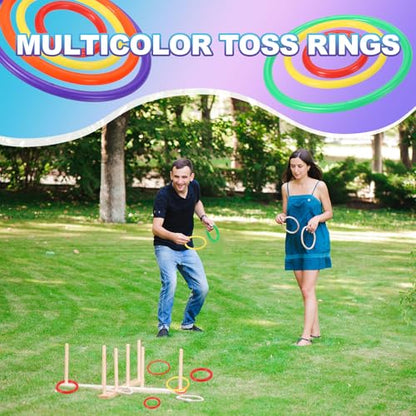 PATIKIL Plastic Ring-Toss Rings for Bottles, Carnival Rings Plastic Hoop for Speed and Agility Practice Outdoor Party Favor