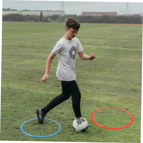 HANABASS 6-Pack Soccer Agility Training Rings Abs Football Training Equipment Soccer Accessory Set for Boys and Girls Adults Material Random Color