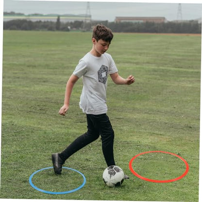 6PCS Soccer Training Rings Durable Agility Equipment for Footwork Drills Material for Soccer Football and Basketball Random Color