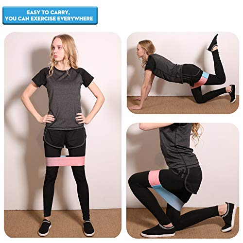 CHOOYOU Booty Bands Non Slip Resistance Hip Exercise Bands Fitness Loop Workout Hip Stretch Bands for Home Fitness, Crossfit, Stretching, Strength Training, Physical Therapy -3 Packs