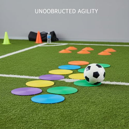 Flat Training Disc, Low-Profile TPE Marker for Soccer Agility Drills and Field Marking, 9.1 x 9.1 Inches (1 PC)