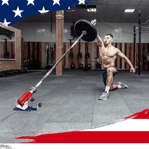 Yes4All Exercise Machine Adjustable T Bar Row Attachment, D Row Handle/Landmine Handle Attachment with Textured Rubber Handles - color: B. American Pride - T Bar Row Platform