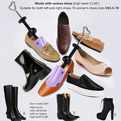 Shoe Stretcher, Plastic Pair of 4-way Adjustable Shoe Expander Shoe Tree Widener for Wide Feet Bunions