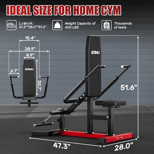 SD01 Seated Dip Machine, 400LBS Strength Training Upper Body Machine with Tricep Dip Press & Cable Bar for Home Gym, Compact Design for Chest, Biceps, and Triceps Workout
