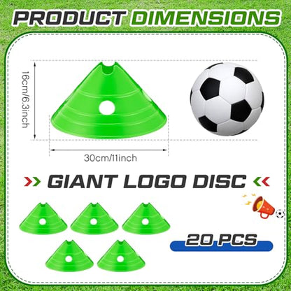 Jumbo Soccer Cones Big Training Disc Cone - color: Green