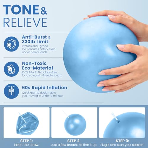 Foldable Yoga Mat and Blocks Set for Women with 2 Pack Yoga Blocks and Strap,Thin Non Slip Pilates Mat with Bag, Home Workout Equipment Essentials Starter Kit for Beginners Full Body Toning - color: Blue