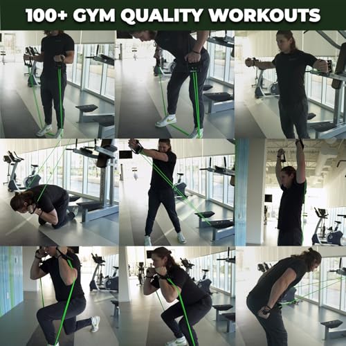 Resistance Bands with Handles Quick-Lock Multi-Layer Exercise Bands for Work Out, Non Slip Grip for Full-Body Strength Training, Heavy Resistance Training, Yoga, Home Workout Set - style: 150LBS