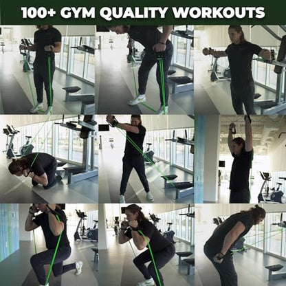 Resistance Bands with Handles Quick-Lock Multi-Layer Exercise Bands for Work Out, Non Slip Grip for Full-Body Strength Training, Heavy Resistance Training, Yoga, Home Workout Set - style: 150LBS