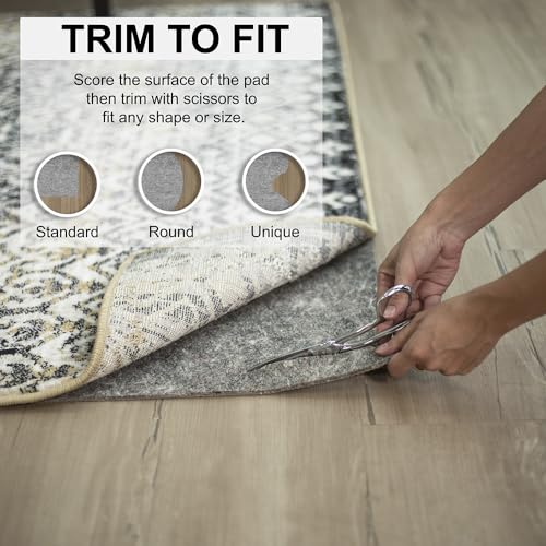 Mohawk Home Non Slip Rug Pad 2' x 6'- 1/4" Thick Felt + Latex Rubber Gripper - Dual Surface Cushion for Hardwood, Carpet, Tile Floors, Made in USA - size: 2' x 6' (Rectangular), style: 1/4 Inch Dual Surface Rug Pad