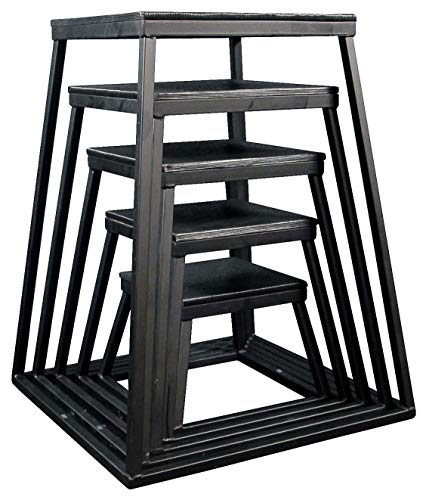 Ader Black Plyometric Platform Box - size: 12''-36'' 5pcs Black