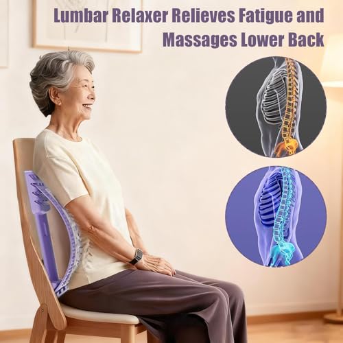 Back Stretcher - Adjustable 4 Level Lumbar Support, Comfortable Spine Reliief Board, Lower Upper Back Cracker | Women Men Adults Athletes Beginners Professionals Fitness Recovery Apartment Home Gym