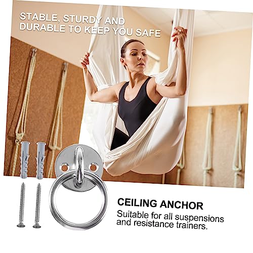 Happyyami Wall Mount Suspension Bracket Fixed Disk for Suspension Trainers Gymnastic Rings and Yoga Swings Easy