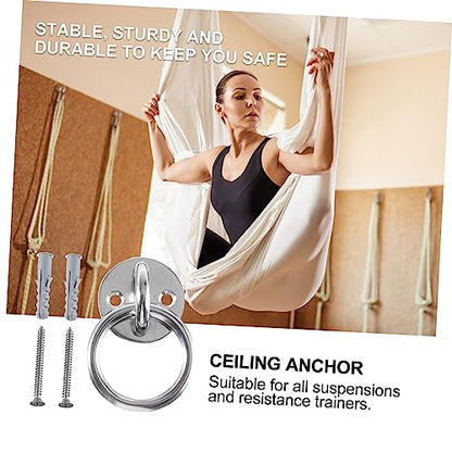 Happyyami Wall Mount Suspension Bracket Fixed Disk for Suspension Trainers Gymnastic Rings and Yoga Swings Easy
