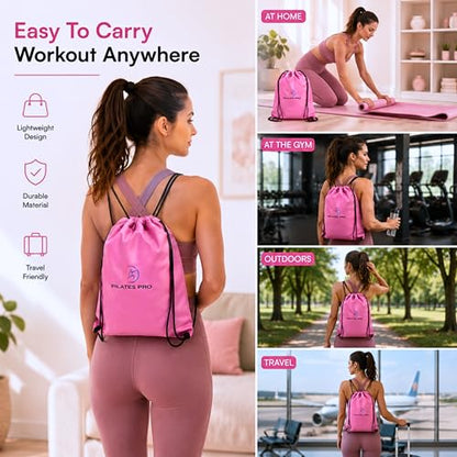 Pilates Kit for Women 22-in-1, Pilates Equipment Set with 14.5"Pilates Ring, Resistance Bands, Pilates Ball, Ankle Weights, Exercise Sliders, Grip Socks & Knee Pads For Yoga, Complete Home Workout Set