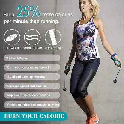 axGear Ropeless Jump Rope Weight Adjustable Fitness Workout Sport Skipping Cordless