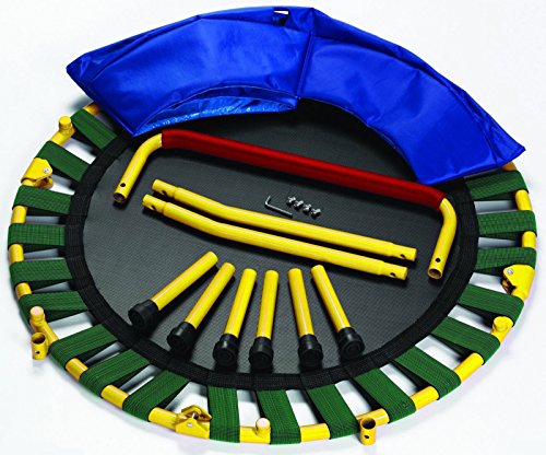 36" Kids Trampoline w/Handle, Foldable Indoor Safety Padded Trampoline for Kids