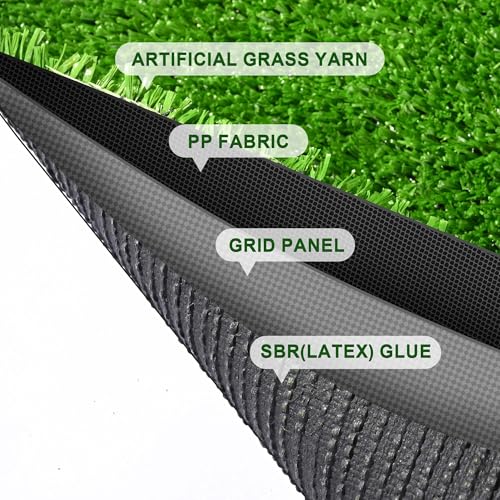 Yescom Sports Sled Strips Turf Gym Flooring for Weight Sled Push Pull - size: 0.4"H-3'x65'x4Pcs(800Sq.Ft)