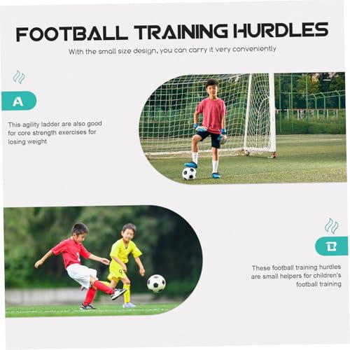 GALPADA 5Pcs Orange Soccer Agility Training Hurdles Stable Outdoor Speed Equipment for Football Baseball and Track Drills Enhance Coordination and Practice Drills