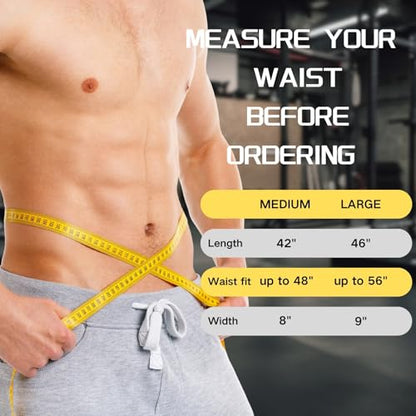 Waist Trimmer Belt for Men & Women Waist Trainer Sweat Band for Stomach Weight Loss Workouts