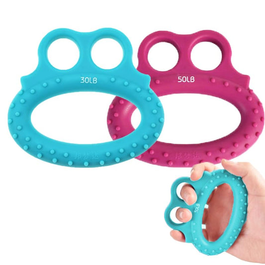 2pcs Hand Grip Ring Set Hand Exercises for Grip Trainer Strength Stroke Hand Thrapy Equipment,30lbs+50lbs
