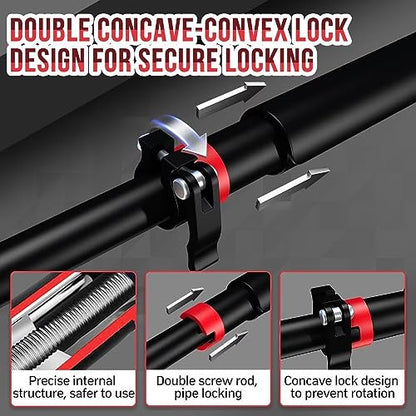 Pull Up Bar - Two-way Support Strength Training Chin up Bar for Doorway without Screws, Portable Pullup Bar for Home Gym Exercise Fitness with Level Meter, Adjustable Width, Max Load 880 LBS