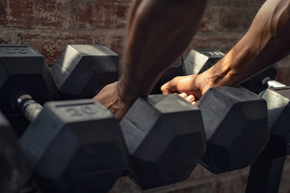 Fitvids Rubber Coated Dumbbell Weights, Free Weights for Home Gym Strength Training, Anti-Roll Hex Dumbbells