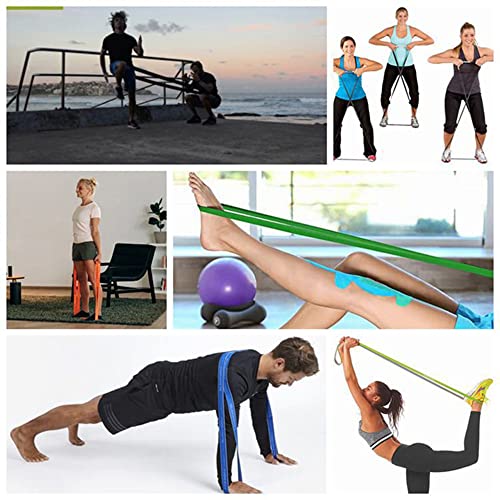 208Cm Long Resistance Bands Set Fitness Equipment Pull Up Assist Booty Hip Workout Loop Elastic Bands Non Slip for Leg Yoga