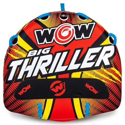 Wow Sports Thriller Towable Deck Tube for Boating Adults, Tubing Boat Inflatable for Water Sports - size: 2 person