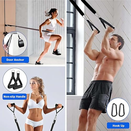Fabric Resistance Bands Set for Working Out,6 PC Non-Slip Exercise Booty Bands for Women & Men Leg and Glutes,Stretch Workout Bands for Home Gym Fitness,Yoga, Pilates,Stretching